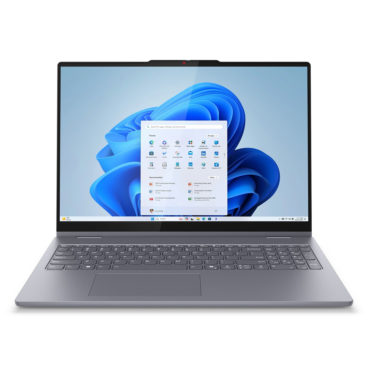 Lenovo IdeaPad 5i 2-in-1 16 LCD Touchscreen Laptop, Intel Core Ultra 5 225U, 16GB RAM, 512GB SSD, Windows 11, Luna Gray