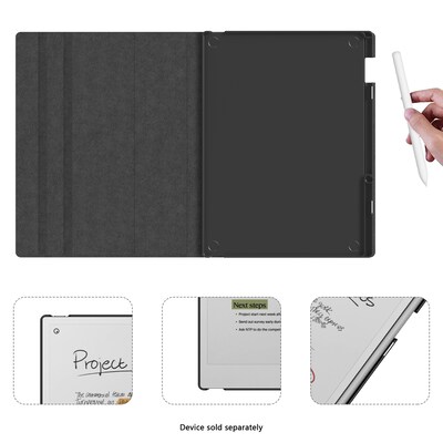 SaharaCase Venture Series Bi-Fold Folio Case for reMarkable Paper Pro, Black (TB00429)