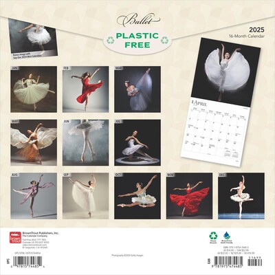 2025 BrownTrout Ballet 12 x 12 Monthly Square Wall Calendar (9781975474485)