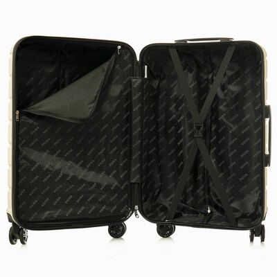 InUSA Trend 3-Piece Hardside Spinner Luggage Set, TSA Checkpoint Friendly, Sand (IUTRESML-SAN)