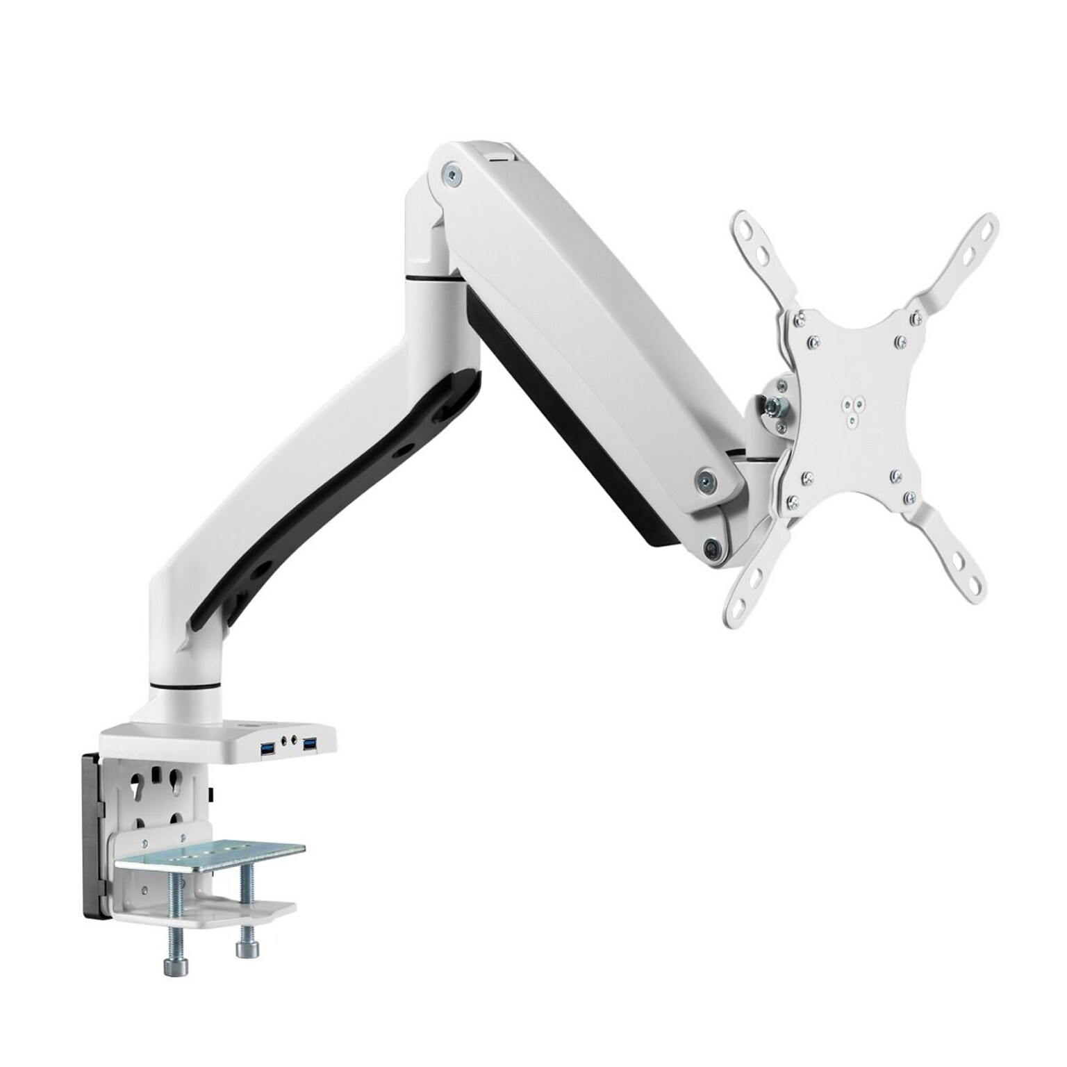 SIIG Adjustable Desk Mount, 17 to 49, White (CE-MT3H11-S1)