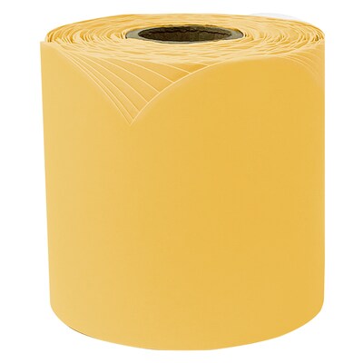 Carson Dellosa Education Rolled Scalloped Bulletin Board Border, 3" x 65', Goldenrod, 3/Bundle (CD-108531-3)