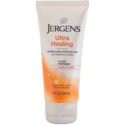 Jergens Ultra Healing Lotion for Extra Dry Skin, 2 oz Travel Size Bottle, 12 Bottles/Bag, 12 Bags/Carton