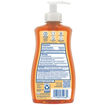 Dial Professional Antibacterial Defense with Aloe Liquid Hand Soap, Gold Scent, 11 Fl. Oz., 12/Carto