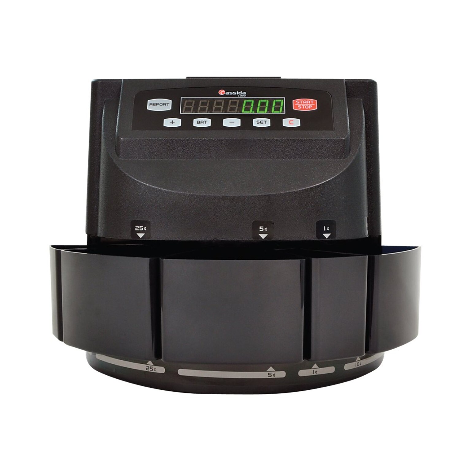 Cassida C200 Coin Sorter, 5 Compartments, Black (C200)