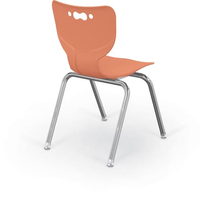 MooreCo 18" Hierarchy Student Chair with 4 Legs, Cayenne/Chrome Base (703673561365)