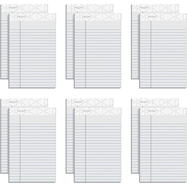 TOPS Prism+ Legal Notepads, 5 x 8, Narrow Ruled, Gray, 50 Sheets/Pad, 12 Pads/Pack (63060)