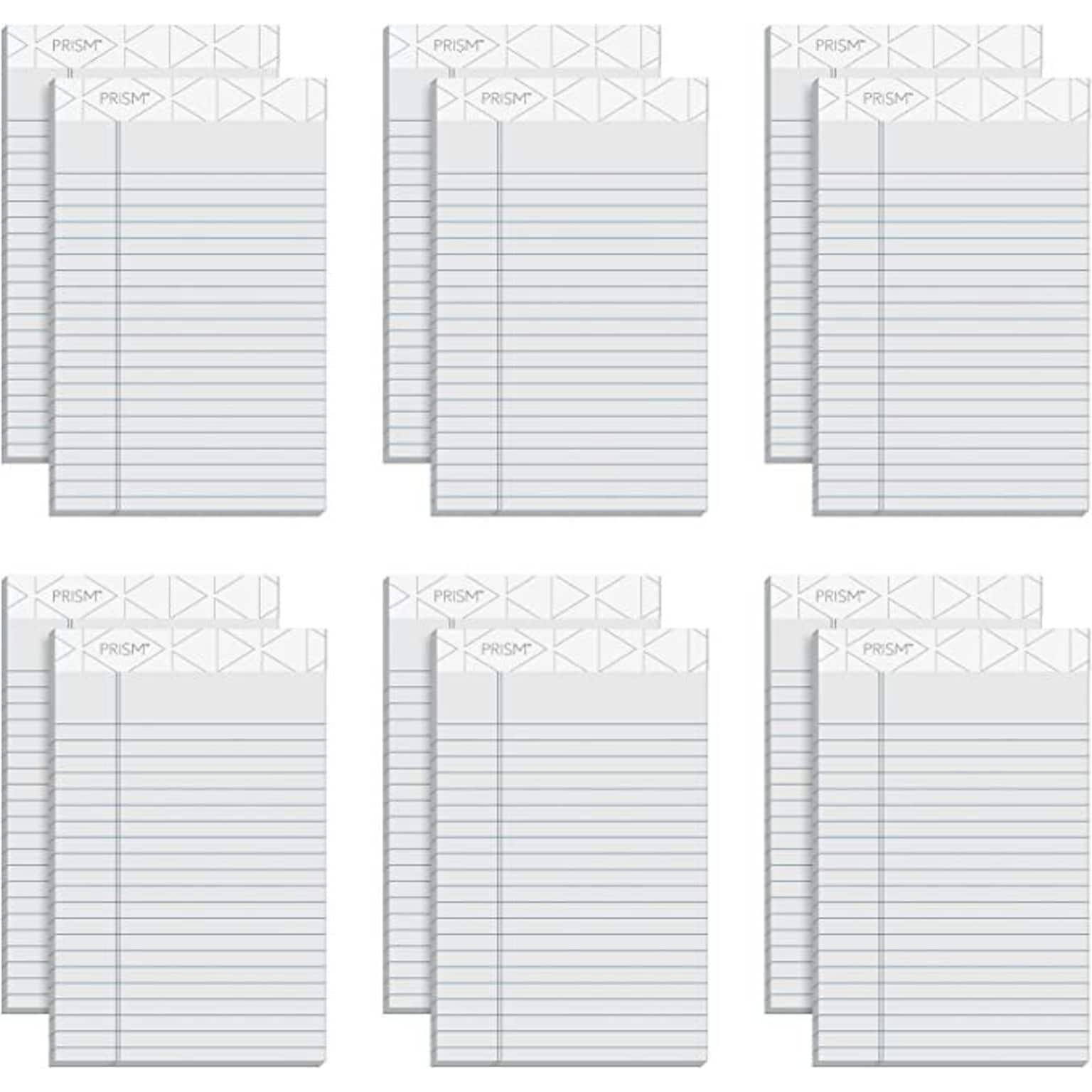 TOPS Prism+ Legal Notepads, 5 x 8, Narrow Ruled, Gray, 50 Sheets/Pad, 12 Pads/Pack (63060)