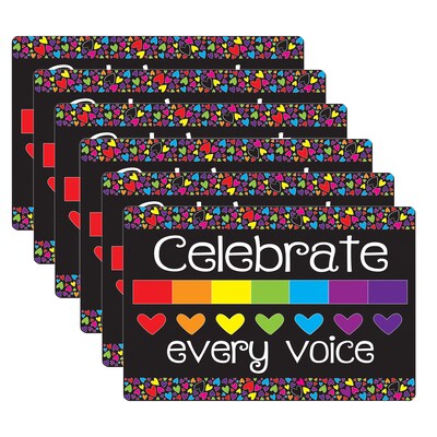 Ashley Smart Poly Computer Mouse Pad, 8" x 10", Celebrate Every Voice, 6/Pack (ASH12503-6)