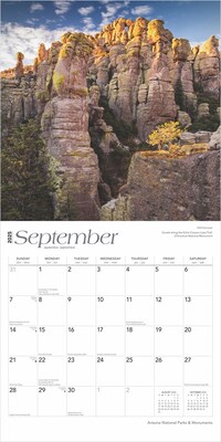 2025 BrownTrout Arizona National Parks & Monuments 12" x 12" Monthly  Wall Calendar (9781975476007)