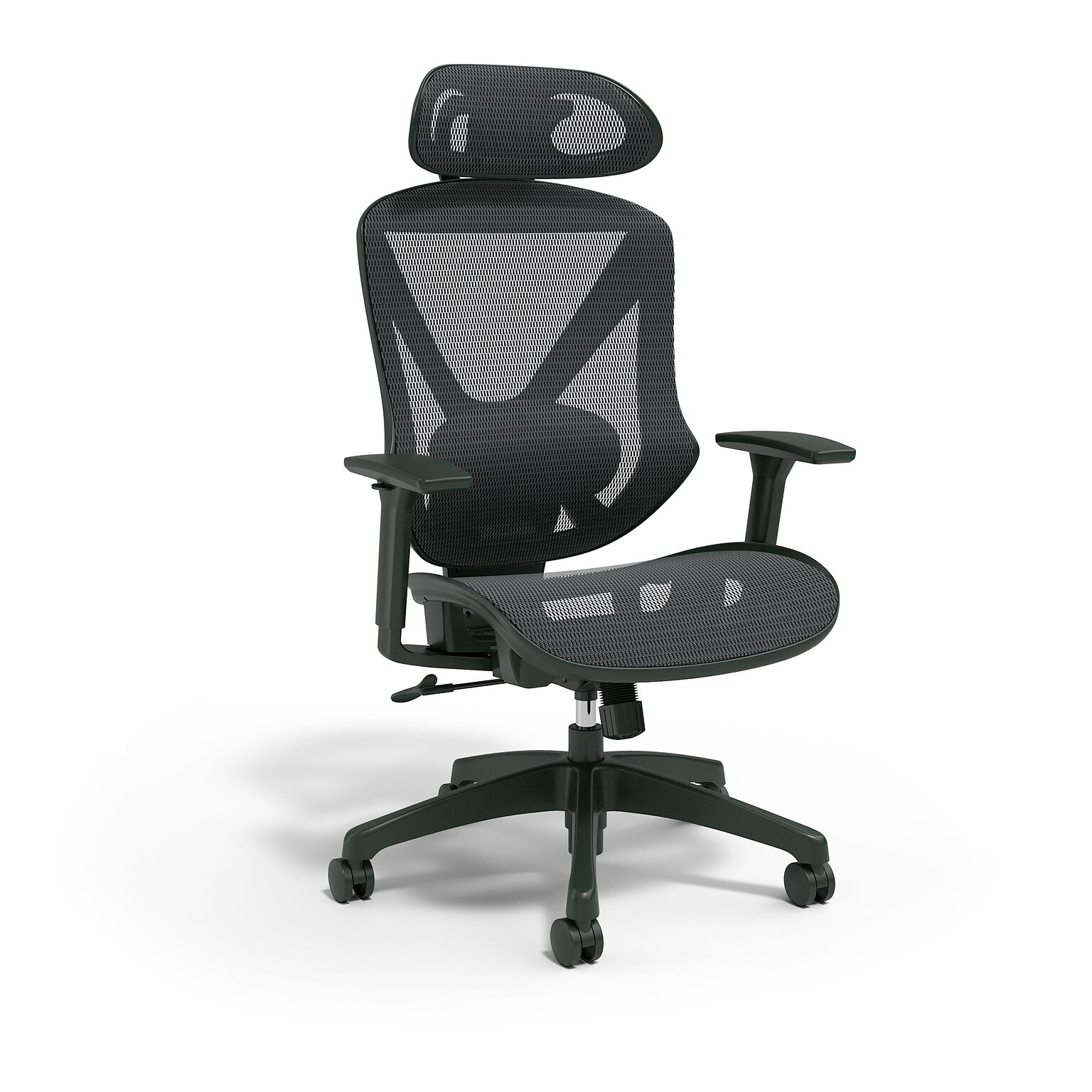 Staples® Dexley Ergonomic Mesh Swivel Task Chair, Black (UN56946)