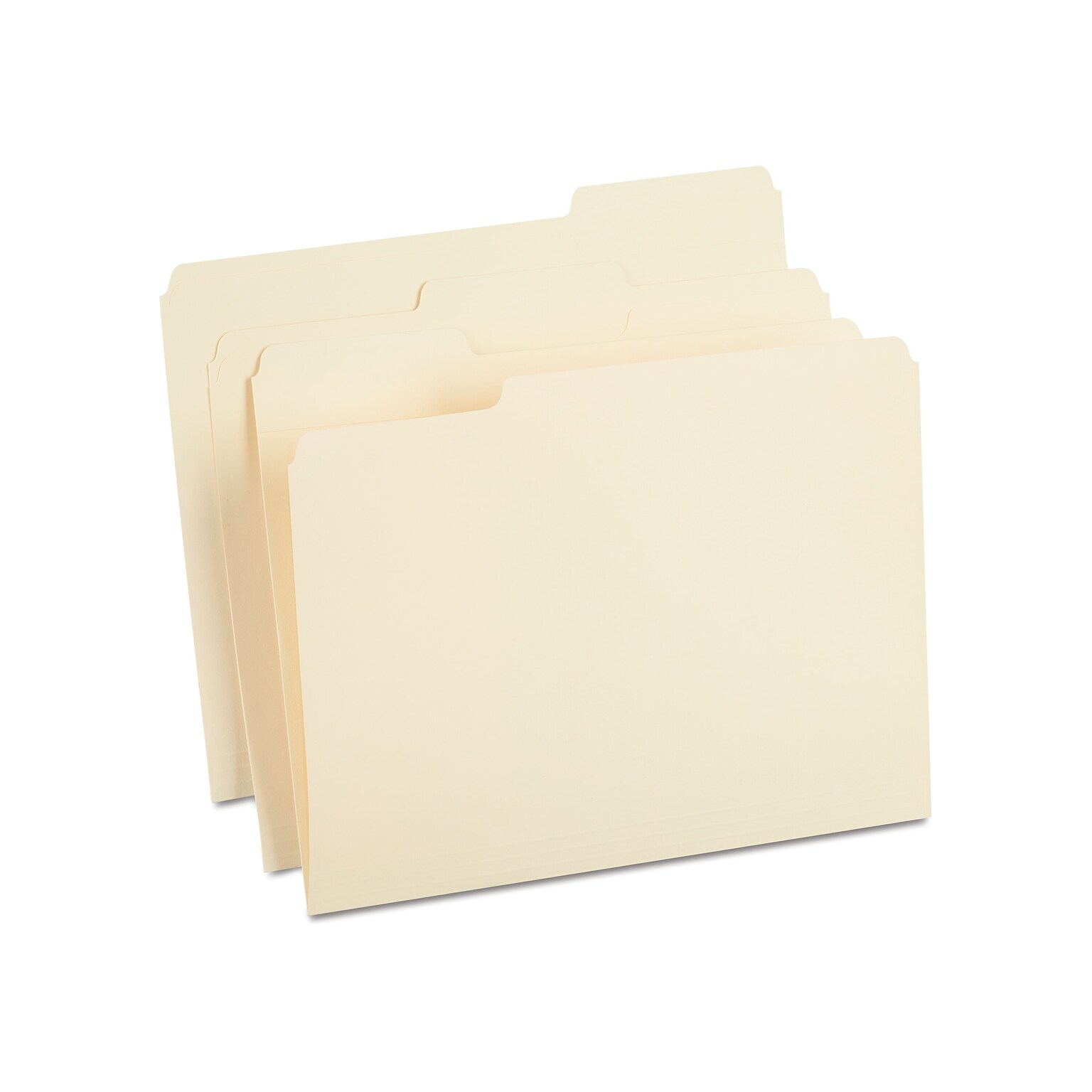 Staples 100% Recycled Heavyweight Reinforced File Folders, 1/3-Cut Tab, Letter Size, Manila, 50/Box (ST452830/452830)