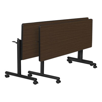 Regency Kobe Flip-Top Training Nesting Table w/ Modesty Panel, 72" x 24", Neo Walnut (MKFTM7224NW)