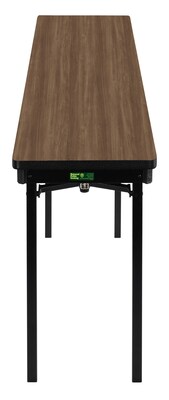National Public Seating MSFT Series 18" x 96" Laminate Folding Table, Pinnacle Walnut (MSFT1896MDPEPN)