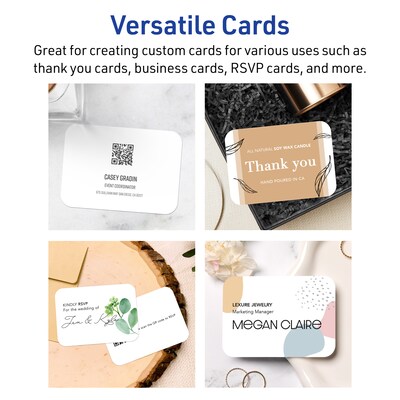 Avery Business Cards, 2-1/2" x 3-1/2", Matte White, 300/Box (95328)