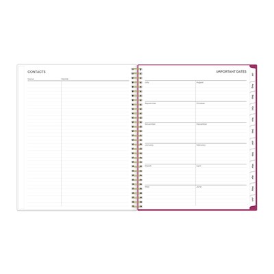 2025-2026 Blue Sky Mahalo 8.5" x 11" Academic Year Weekly & Monthly Planner, Plastic Cover, Multicolored (100149-A26)