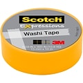 Scotch® Expressions Washi Tape, 0.59 x 10.91 yds., Yellow (C314-YEL)