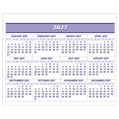 2026 AT-A-GLANCE Flip-A-Week 5.5" x 7" Weekly Desk Calendar, White/Purple (SW700X-00-26)