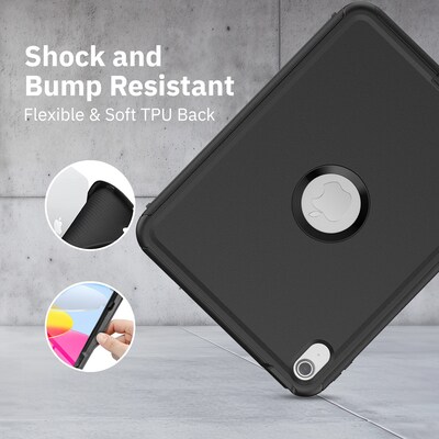 CODi iPad Essentials Bundle: Protective Folio Case 11" (A16)/ 10.9" (10th Gen) + Screen Protector, Black  (TK000007)