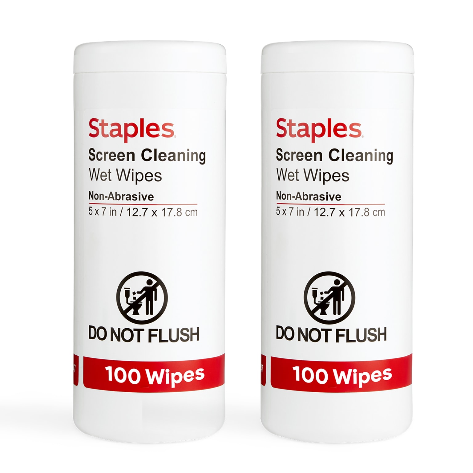 Staples Screen Cleaning Wipes, 100/Tub, 2 /Pack (ST61848)