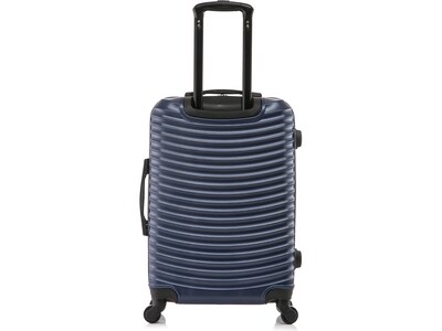 DUKAP Adly 24" Hardside Suitcase, 4-Wheeled Spinner, TSA Checkpoint Friendly, Navy Blue (DKADL00M-BLU)