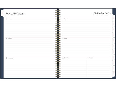 2024 Blue Sky Ashlyn 8.5 x 11 Weekly & Monthly Planner, Navy (143957)