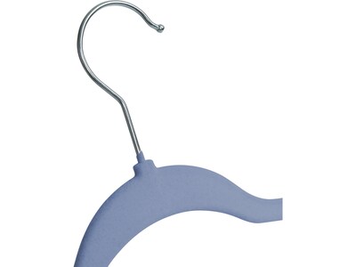 Honey-Can-Do Metal Slim-Profile Nonslip Velvet Hanger, Cobalt, 25/Pack (HNG-09736)