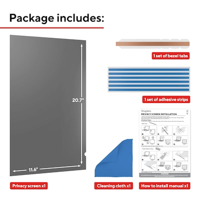 Staples TECH Anti-Glare Privacy Filter for 23.8" Widescreen Monitor (16:9) (ST62135-CC)