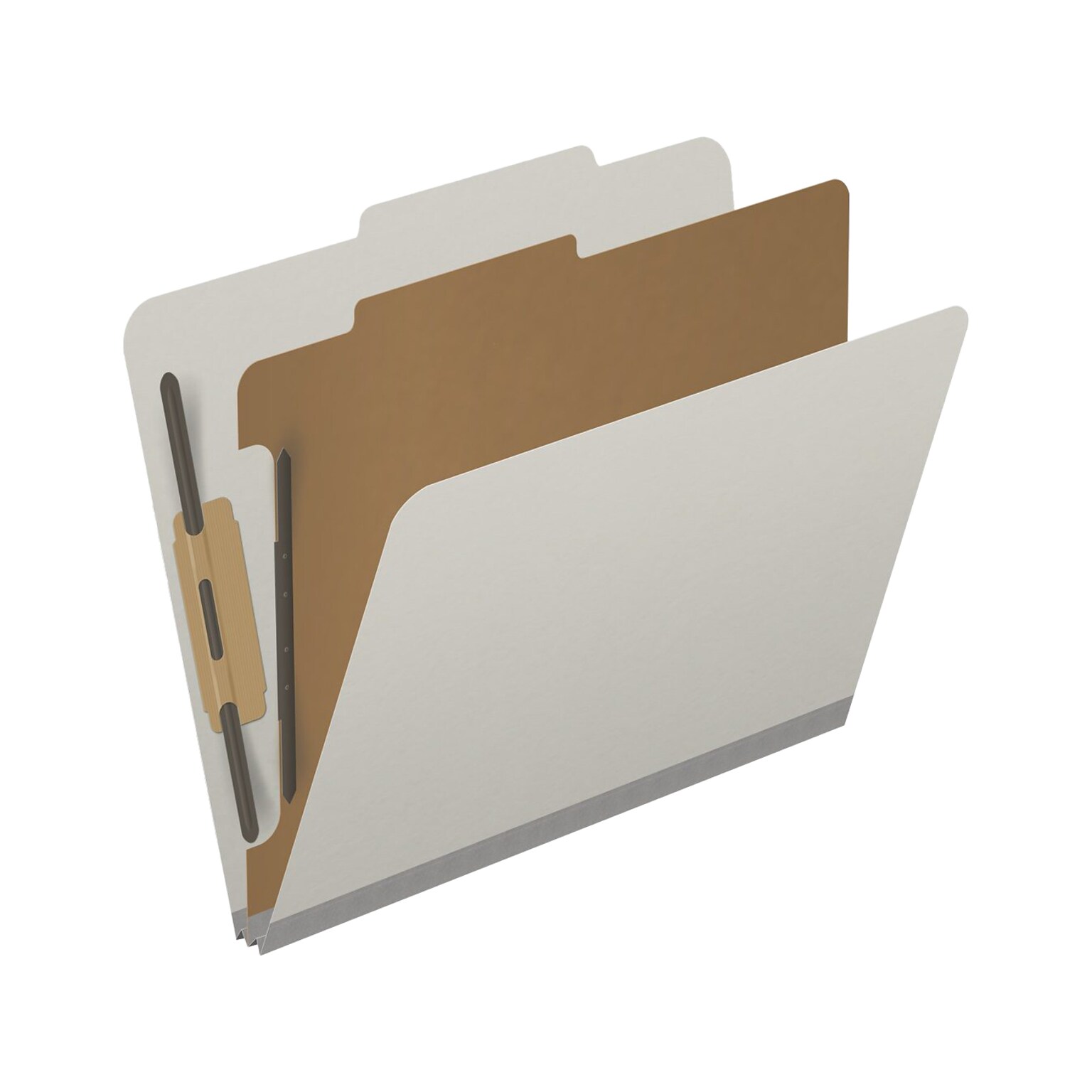 Medical Arts Press Pressboard Classification Folder, 1 Divider, 2 Expansion, Letter Size, Gray, 10/Box (DV-T42-14-3GRY)