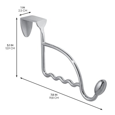 iDESIGN Over Door Hook, Chrome, Steel (27992M3)