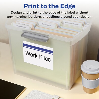Avery Durable Removable Rectangle Multipurpose Labels, 4" x 6", White, 16/Pack (94278)