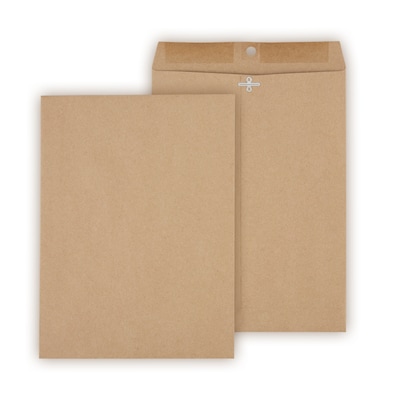 Staples Clasp & Moistenable Glue #10 Catalog Envelope, 9 x 12, Natural Brown, 100/Box (ST19964-CC)
