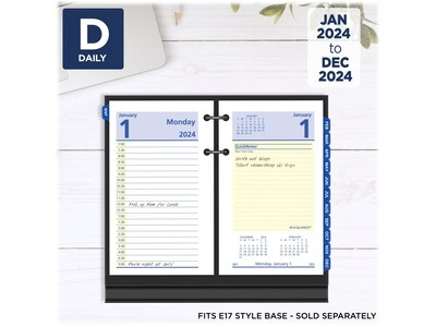 2024 AT-A-GLANCE QuickNotes 6" x 3.5" Daily Desk Calendar Refill, Multicolor (E517-50-24)