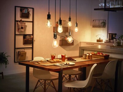 Philips Hue 60W Equivalent G25 LED Smart Filament Bulb, Soft Warm White (571141)