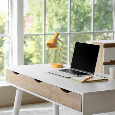 Simple Designs Sleek Essentials LED Desk Lamp, 15.2", Yellow (LD1078-YLW)