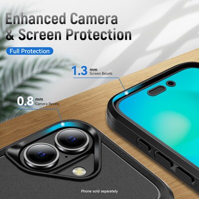 SaharaCase Raider Series Heavy Duty Phone Case for iPhone 17, Shock Absorbing, Black (CP00910)