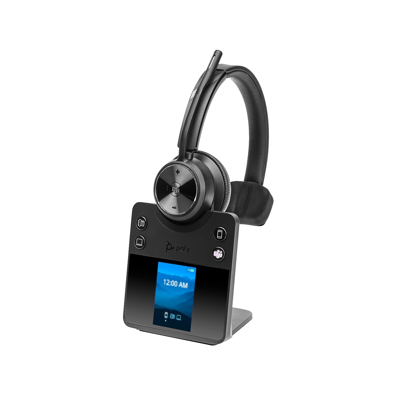 Poly Savi 7410 Office Series Wireless Noise Canceling Bluetooth Mono On-Ear Headset, MS Certified (8L7D7AA#ABA)