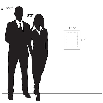Azar  8.5" x 11" Floating Frame Sign Holder, Wall Mounted, Vertical/Horizontal, Front Loading, Silver Acrylic (105514)