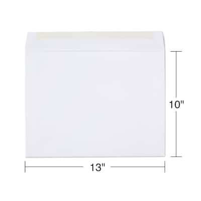 Staples® Wove Side-Opening Booklet Envelopes, 10" x 13", White, 100/Box (487765/14236)