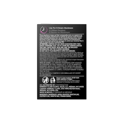 U by Kotex Click Regular Absorbency Compact Tampon, Plastic Applicator, Unscented, 32/Pack (51583)