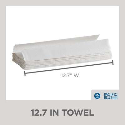 Pacific Blue Basic C-Fold Paper Towels, 1-ply, 240 Sheets/Pack, 10 Packs/Carton (20603)