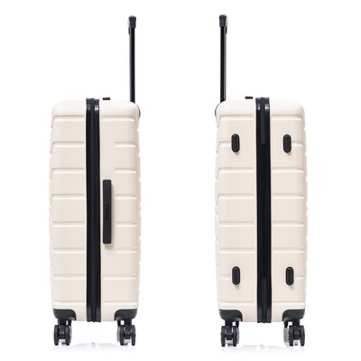 InUSA Trend 4-Piece Hardside Spinner Luggage Set, TSA Checkpoint Friendly, Sand (IUTRESMLXL-SAN)
