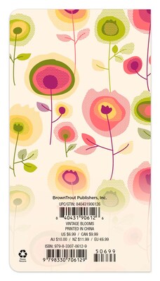 2026-2027 BrownTrout Vintage Blooms 3.5 x 6.5 Monthly Planner (9798330706129)