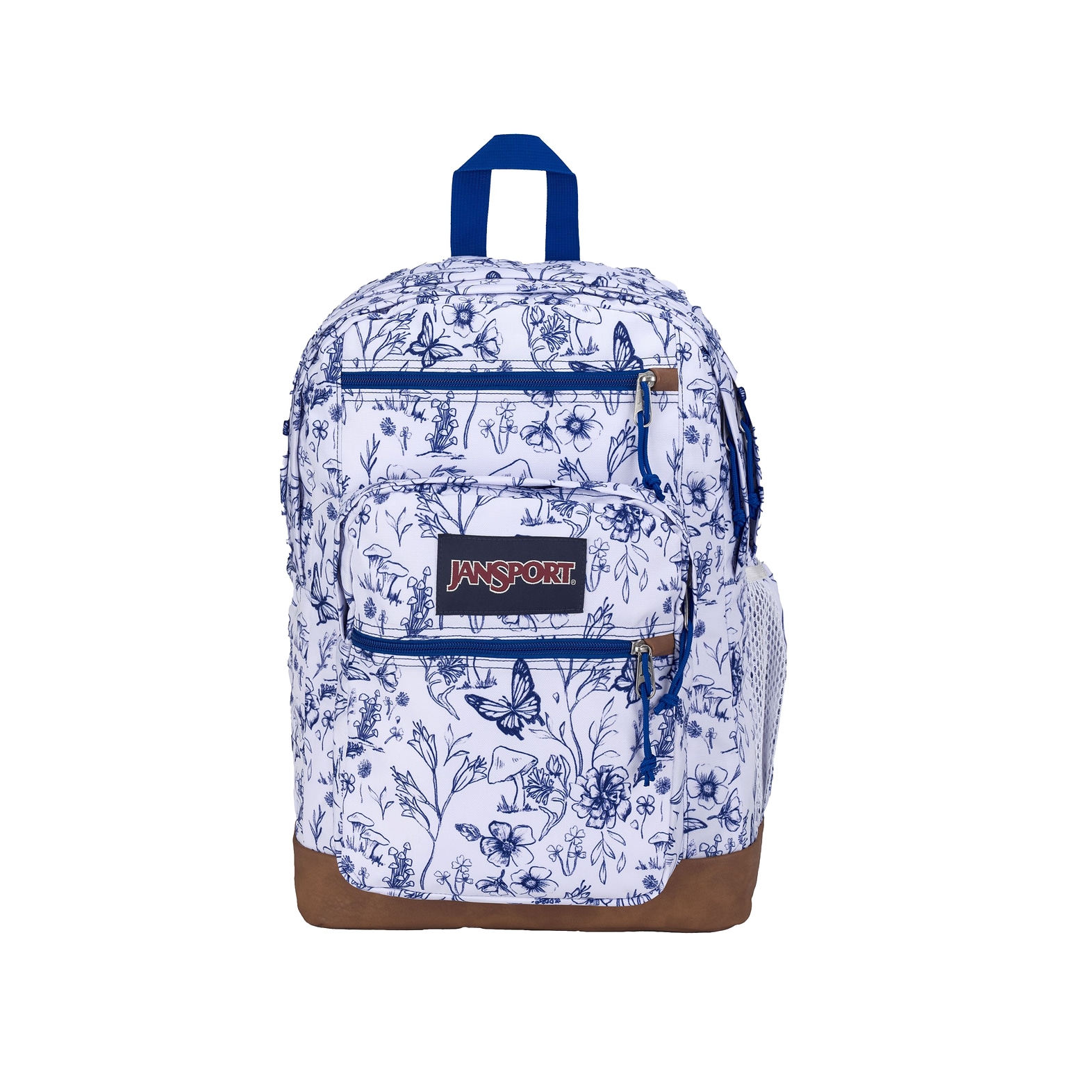 JanSport Cool Student Foraging Finds Backpack, White/Blue (JS0A2SDDAO4)