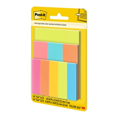 Post-it Sticky Notes Combo Pack with Pagemarkers, Assorted Collection (670-COMBO)