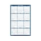 2024 House of Doolittle 32" x 48" Yearly Wet-Erase Wall Calendar, White/Blue (3961-24)