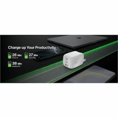 Belkin BoostCharge Pro GaN Wireless Charging Station, 100W, White (WCH016DQWH)