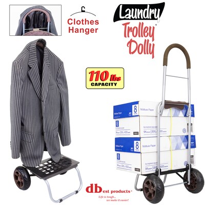 Dbest Laundry Trolley Dolly, Brown (01-563MB)