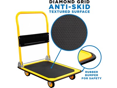 660 lbs. 35.5 in. L Metal Folding Platform Cart Dolly Hand Truck