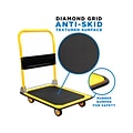 Mount-It! Foldable Flatbed with Swivel Wheels, 660 lb. Capacity, Black/Yellow (MI-921)